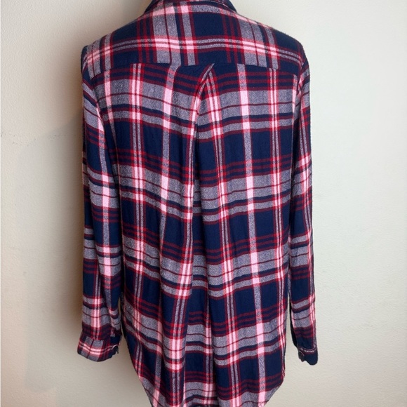 Velvet Heart Women’s Plaid Flannel Button Down Shirt‎ Red Navy Gray Size M - Picture 4 of 11